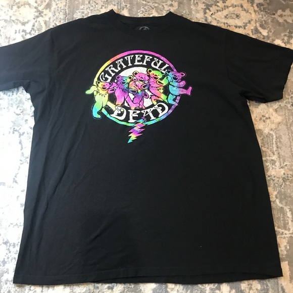 Grateful Dead Black T-Shirt with Colorful Logo - Picture 1 of 4